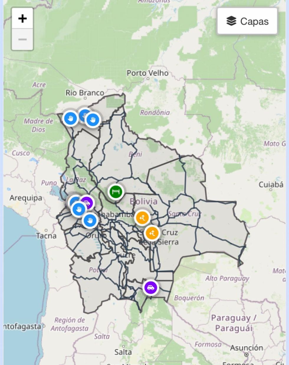 ABC reporta seis puntos de bloqueo en carreteras de cuatro departamentos