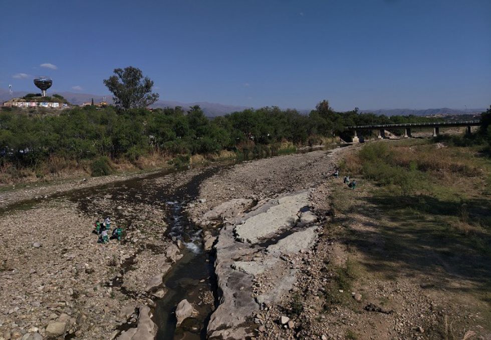 El esmirriado río Guadalquivir en periodo de estiaje 
