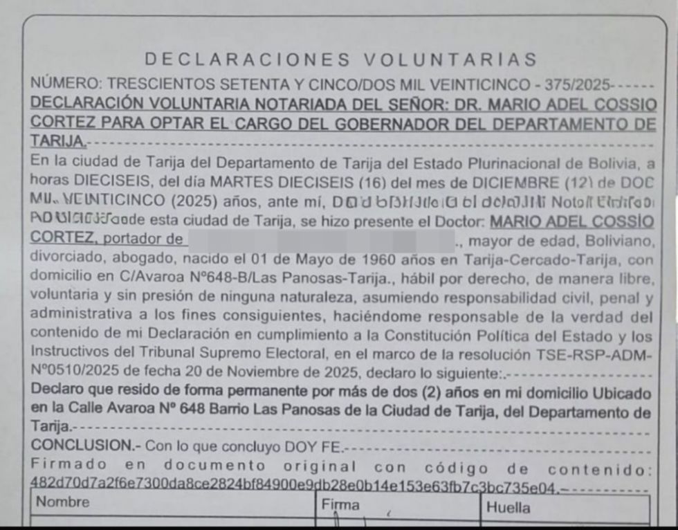 TSE insiste en la contradicción entre residencia y refugio de Cossío; CDC reitera en que es compatible
