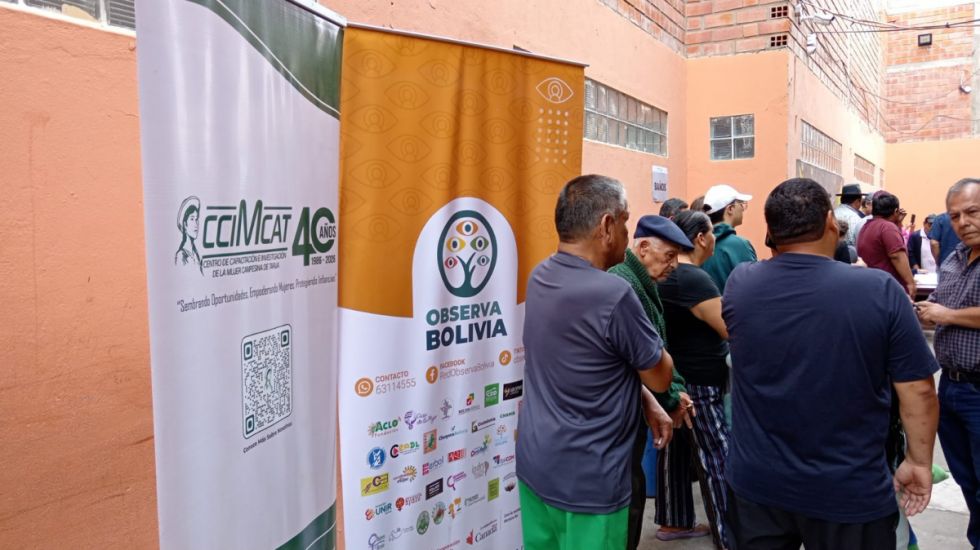 Observadores reportan incidentes y retrasos en municipios de Tarija