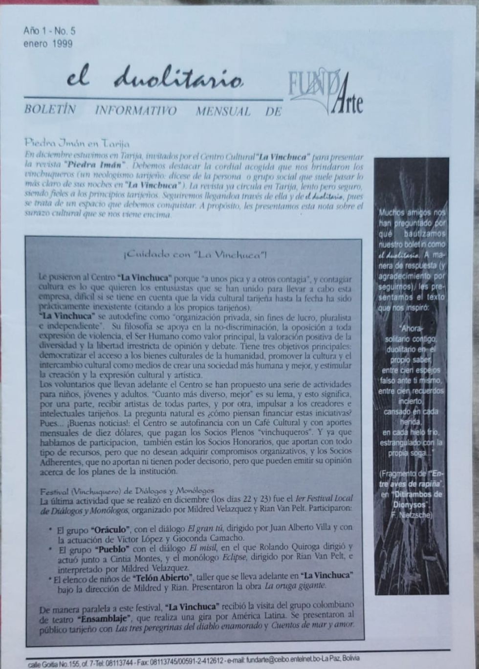 Memoria teatral de Tarija