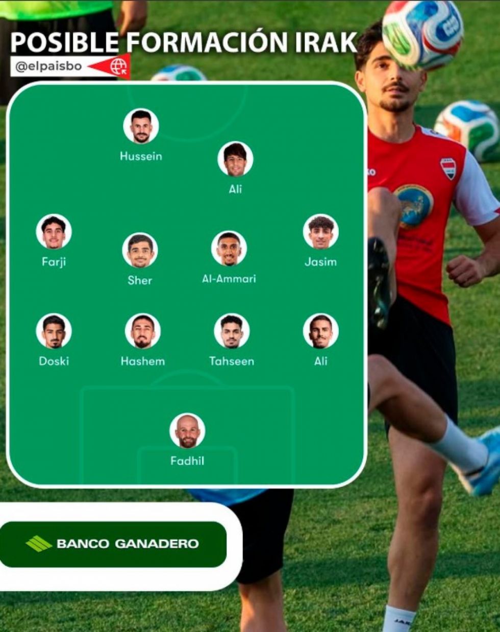 El posible once de Irak para enfrentar a Bolivia en el repechaje