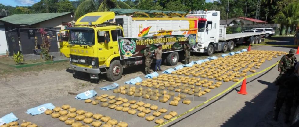 Trópico: Cae camionero con cerca de media tonelada de marihuana camuflada en medio de ladrillos