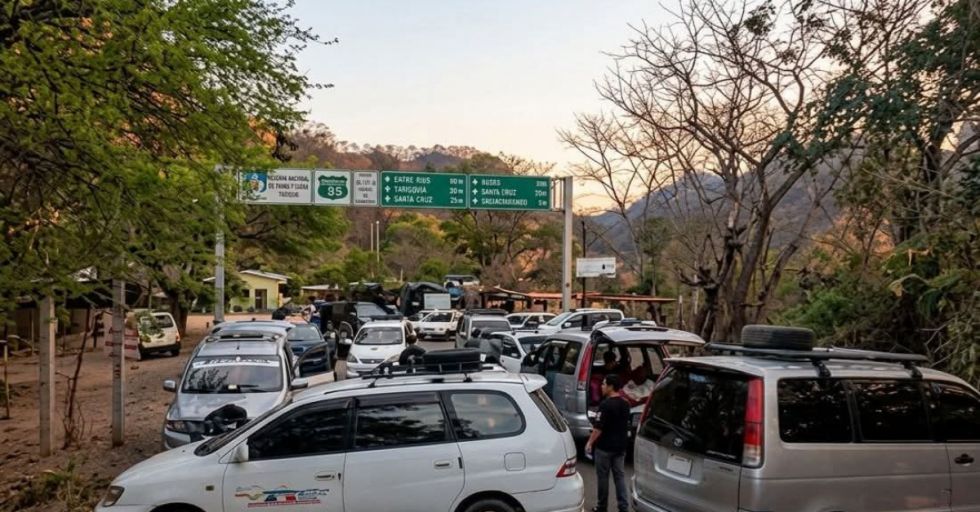 Transporte libre paraliza Tarija con bloqueos indefinidos en rutas clave