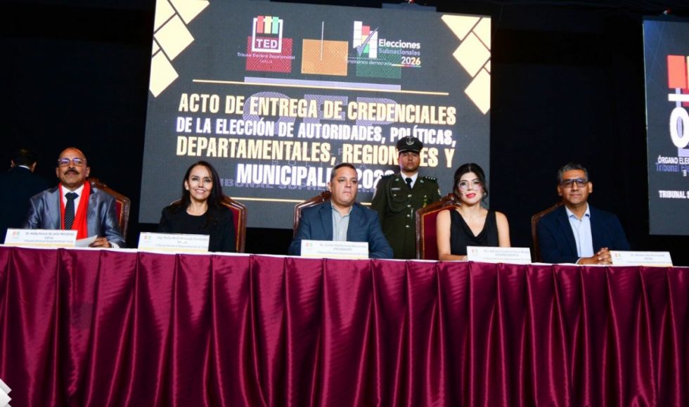 Tarija: 262 autoridades electas fueron acreditadas por el Tribunal Electoral 