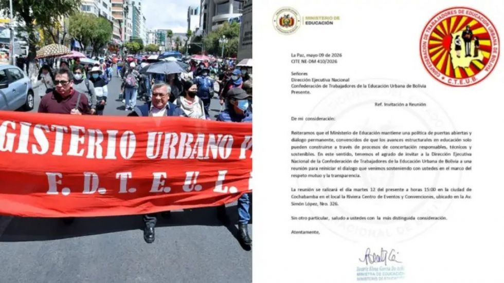 Magisterio urbano confirma asistencia al diálogo con el Gobierno