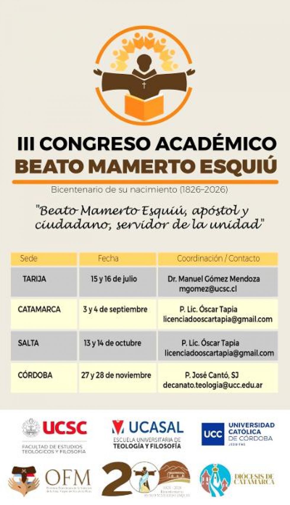 III Congreso Académico Beato Fray Mamerto Esquiú