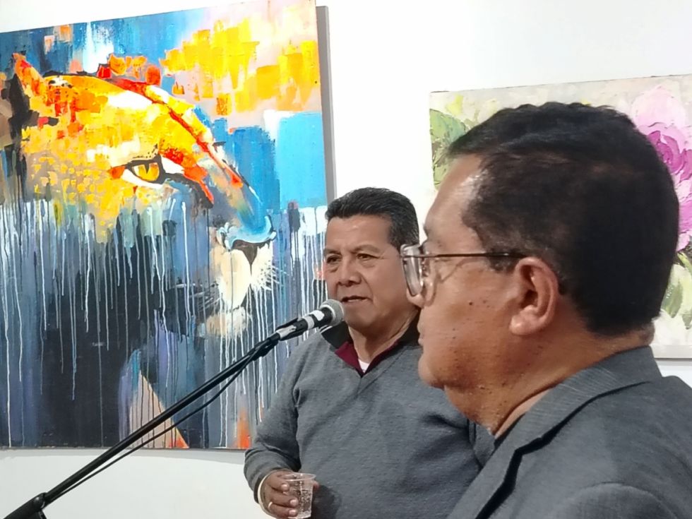Evaristo Puma León ofrece el brindis de honor