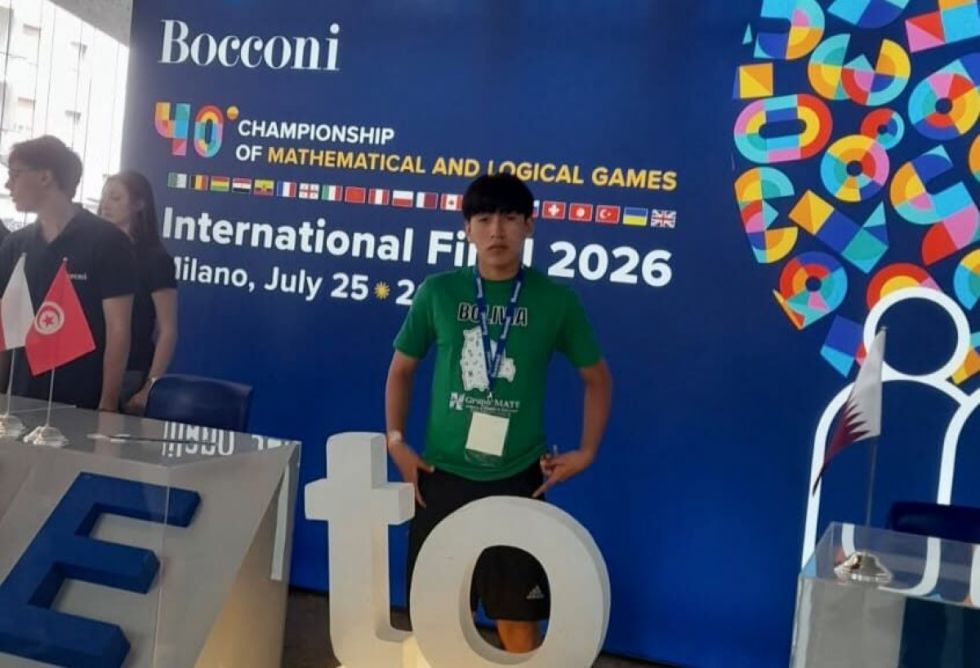 Aníbal Ricalde, el tarijeño que representó a Bolivia en campeonato internacional de matemáticas en Italia