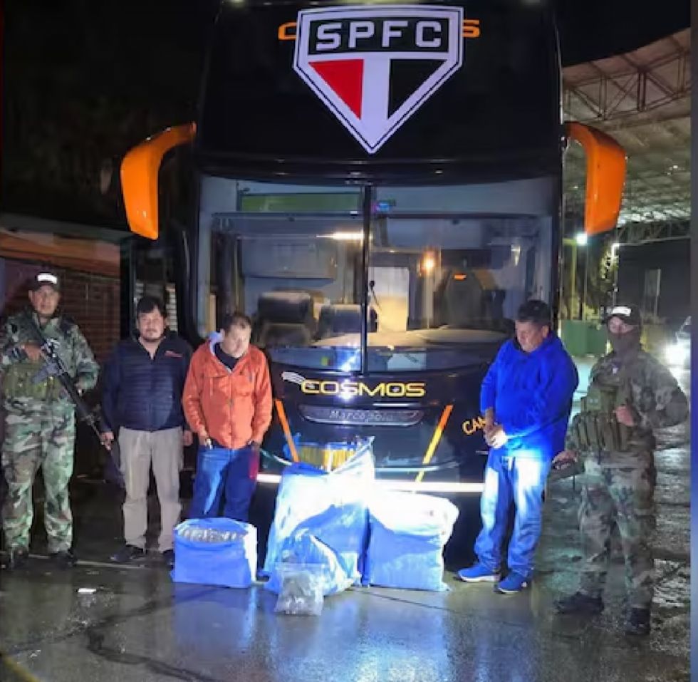 Incautan 86 kilos de marihuana en bus destinado al Sao Paulo en Bolivia