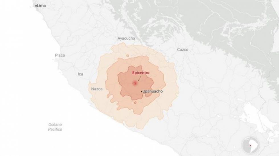 Gobierno reporta 3 heridos tras el sismo en Perú