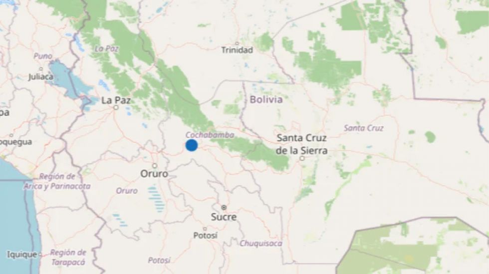 Cochabamba registró un sismo de 3,2 grados este domingo