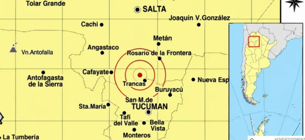 Un sismo de magnitud 5 se registró en Tucumán y se sintió en Salta 