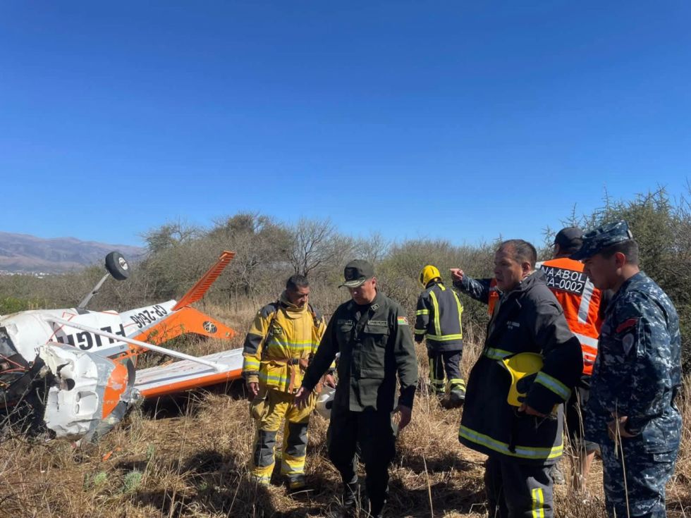 Presunta falla de motor provoca accidente de avioneta de escuela en Tarija