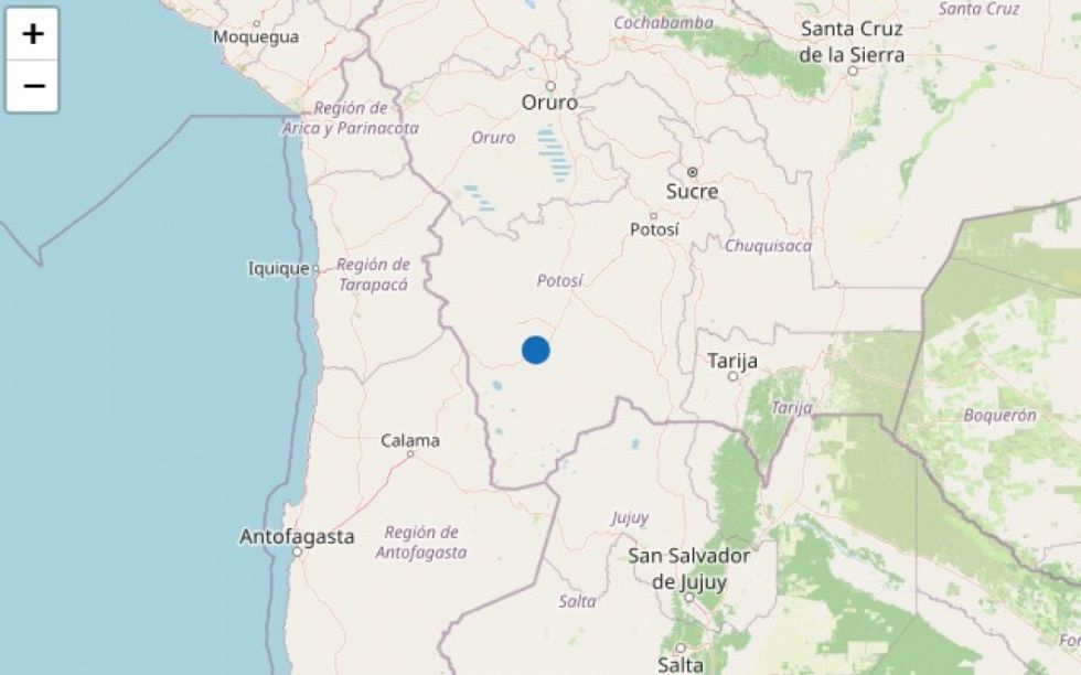 Sismo de magnitud 4,9 se registra en la provincia Nor Lípez de Potosí
