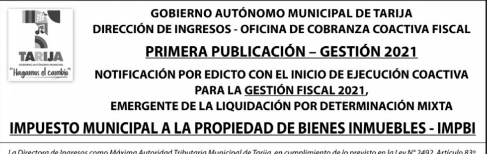 ¿Estás al día con los impuestos a los Bienes Inmuebles en Tarija? Revisa la lista