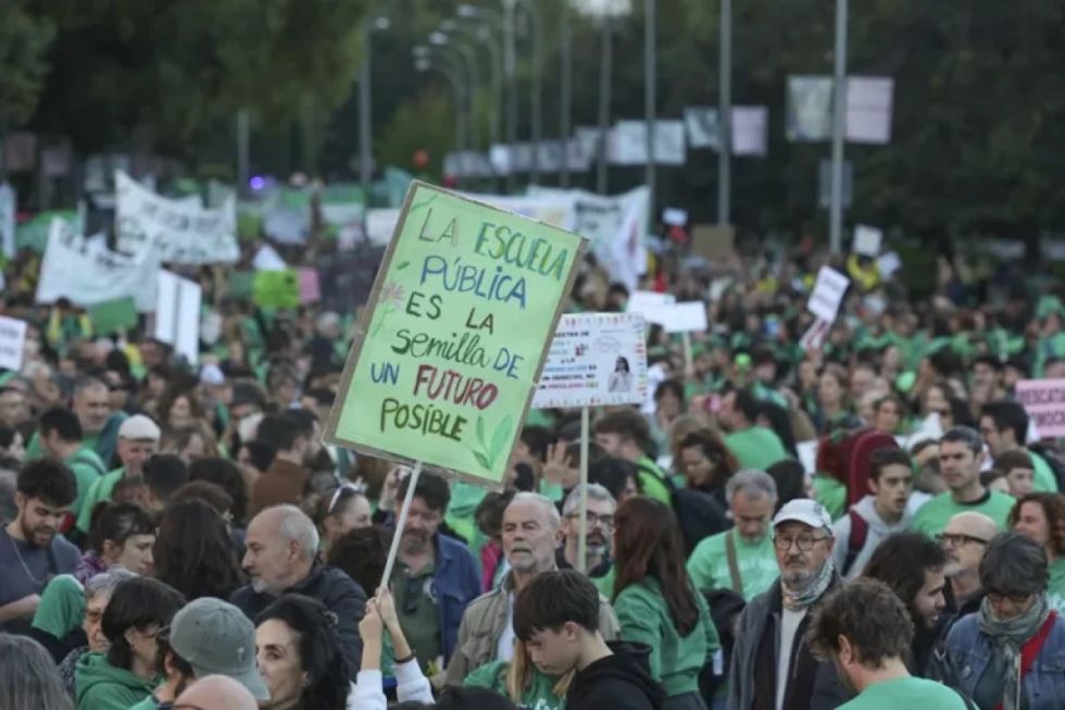 España: Profesores en huelga
