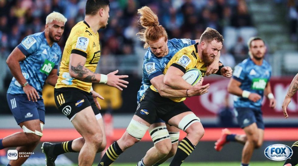 Escena del partido entre los Blues de Auckland frente a los Hurricanes de Wellington
